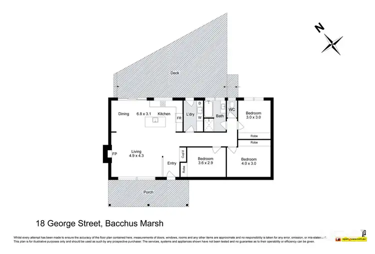 Floorplan of Homely house listing, 18 George Street, Bacchus Marsh VIC 3340
