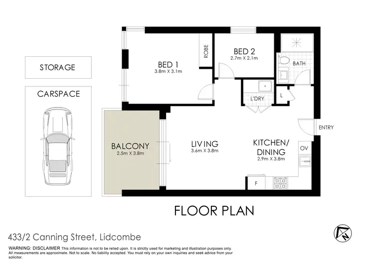 Floorplan of Homely apartment listing, 433/2 Canning Street, Lidcombe NSW 2141