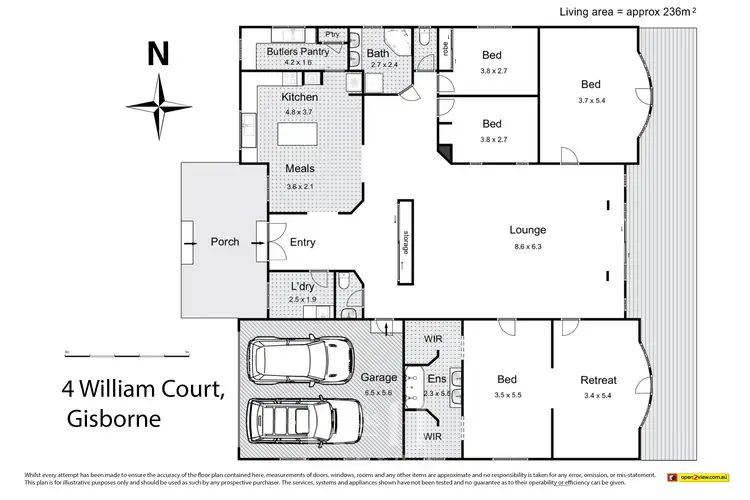 Floorplan of Homely house listing, 4 William Court, Gisborne VIC 3437