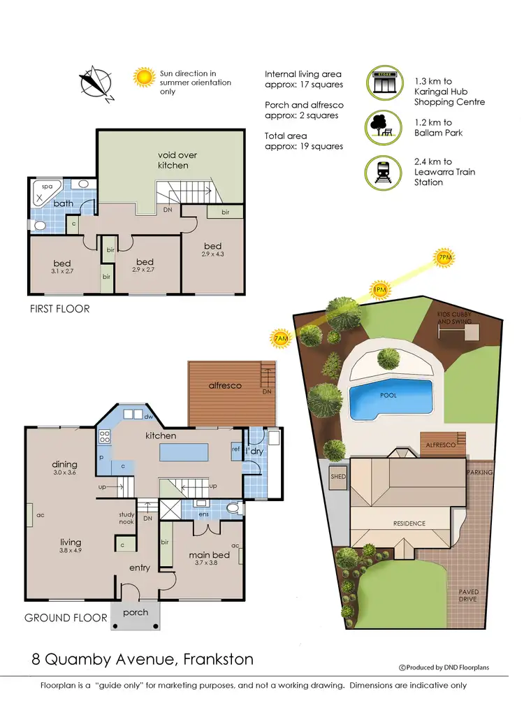 Floorplan of Homely house listing, 8 Quamby Ave, Frankston VIC 3199