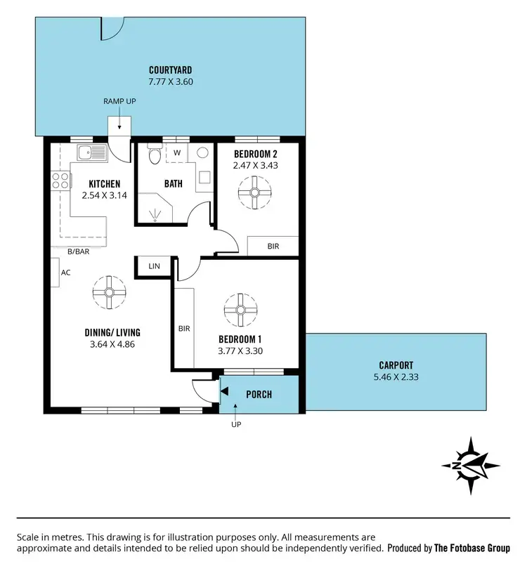 Floorplan of Homely unit listing, 1/54 Ormond Avenue, Daw Park SA 5041