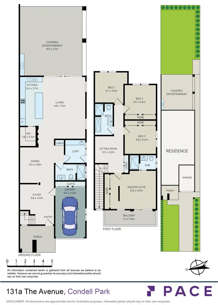 Floorplan of Homely semi-detached listing, 131A The Avenue, Condell Park NSW 2200