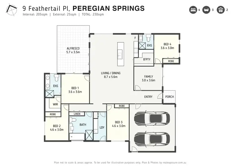 Floorplan of Homely house listing, 9 Feathertail Place, Peregian Springs QLD 4573