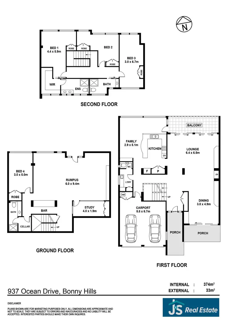 Floorplan of Homely house listing, 937 Ocean Drive, Bonny Hills NSW 2445