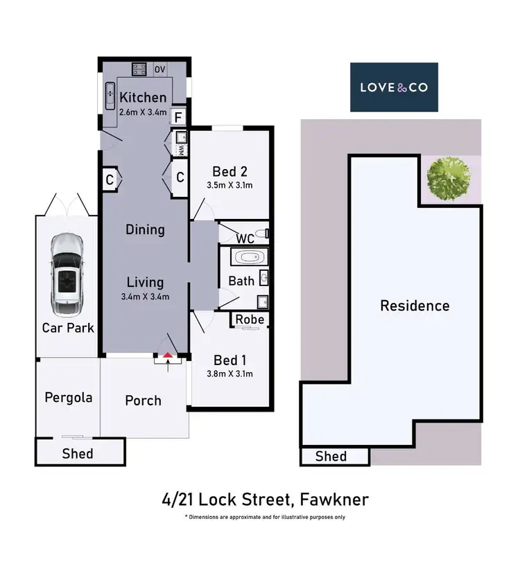 Floorplan of Homely unit listing, 4/21 Lock Street, Fawkner VIC 3060