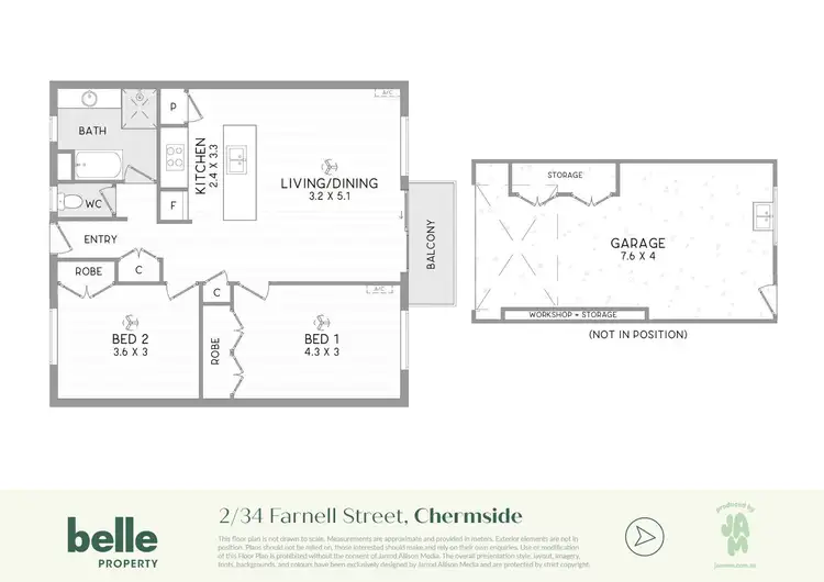 Floorplan of Homely apartment listing, 2/34 Farnell Street, Chermside QLD 4032