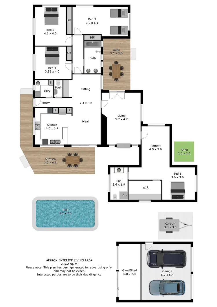 Floorplan of Homely house listing, 7 Chapman Street, Wodonga VIC 3690
