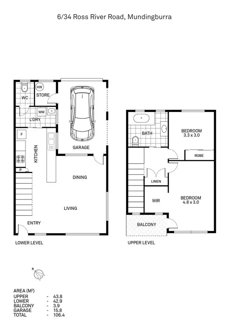 Floorplan of Homely unit listing, 6/34 Ross River Road, Mundingburra QLD 4812