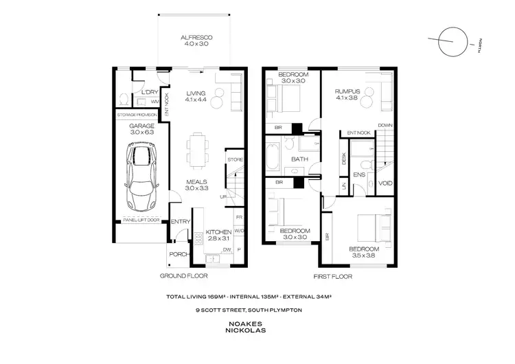 Floorplan of Homely townhouse listing, 9 Scott Street, South Plympton SA 5038
