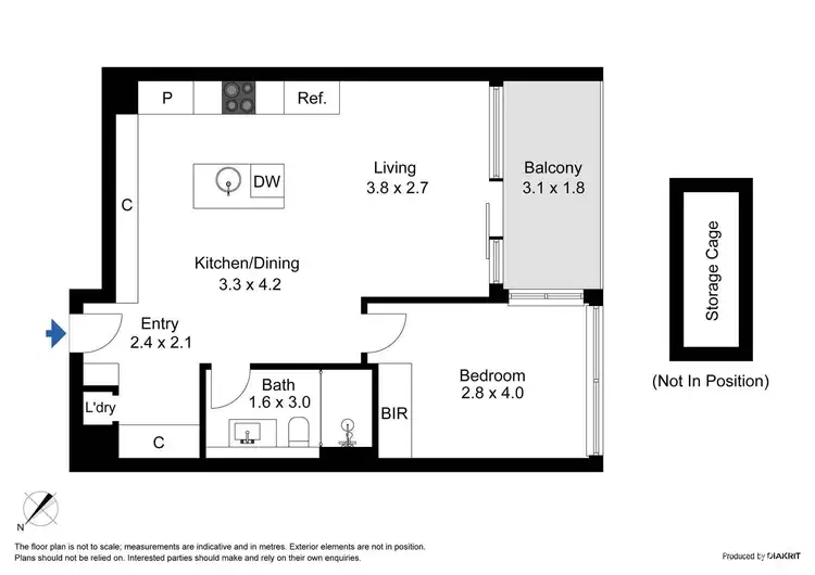 Floorplan of Homely apartment listing, 804/10 Wominjeka Walk, West Melbourne VIC 3003