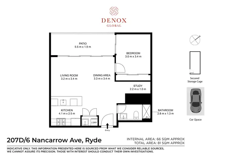 Floorplan of Homely apartment listing, 207D/6 Nancarrow Avenue, Ryde NSW 2112