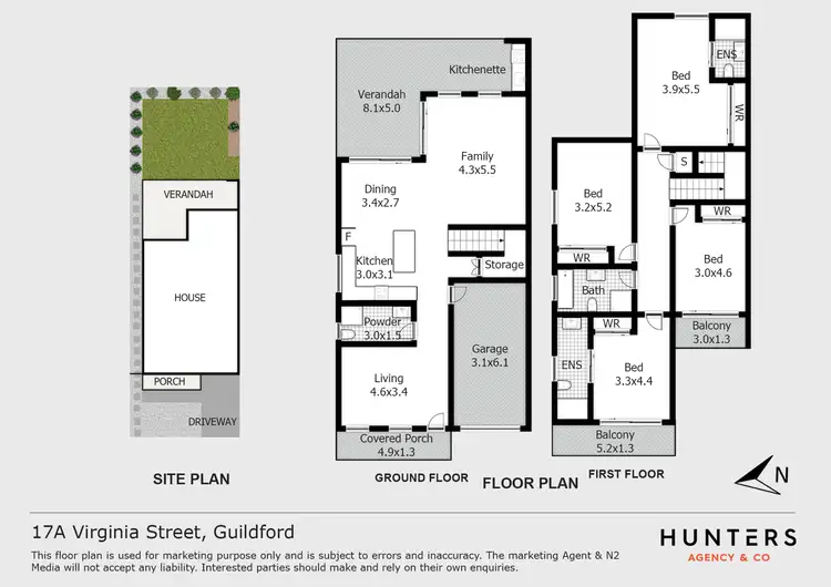 Floorplan of Homely semi-detached listing, 17A Virginia Street, Guildford NSW 2161