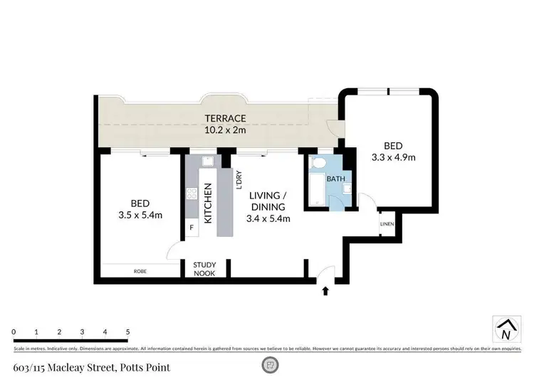 Floorplan of Homely apartment listing, 603/113-115 Macleay Street, Potts Point NSW 2011