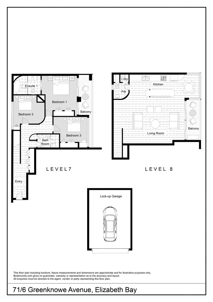 Floorplan of Homely apartment listing, 71/6 Greenknowe Avenue, Elizabeth Bay NSW 2011