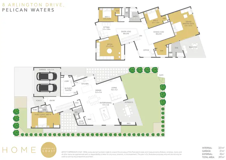 Floorplan of Homely house listing, 8 Arlington Drive, Pelican Waters QLD 4551