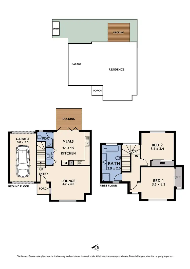 Floorplan of Homely townhouse listing, 2/71 Thackeray Road, Reservoir VIC 3073