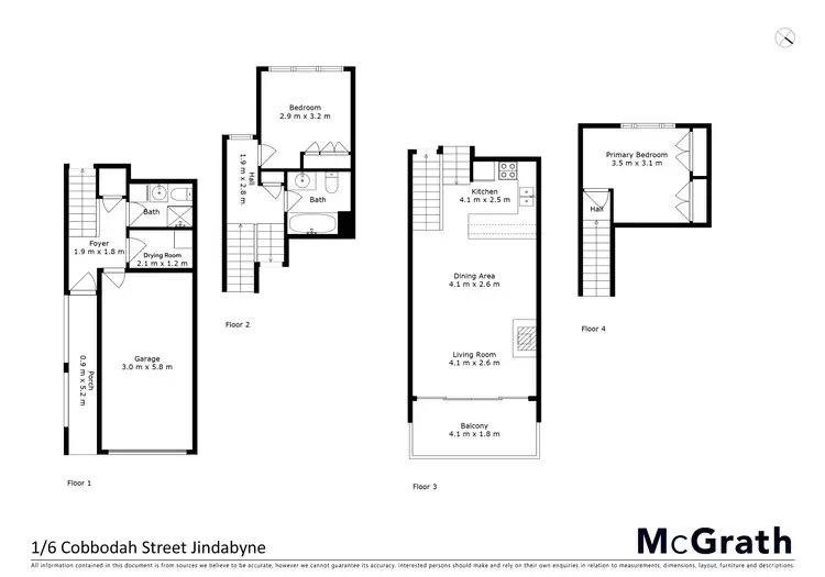 Floorplan of Homely apartment listing, 1/6 Cobbodah Street, Jindabyne NSW 2627