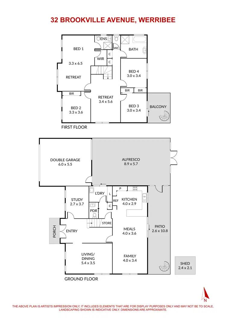 Floorplan of Homely house listing, 32 Brookville Avenue, Werribee VIC 3030