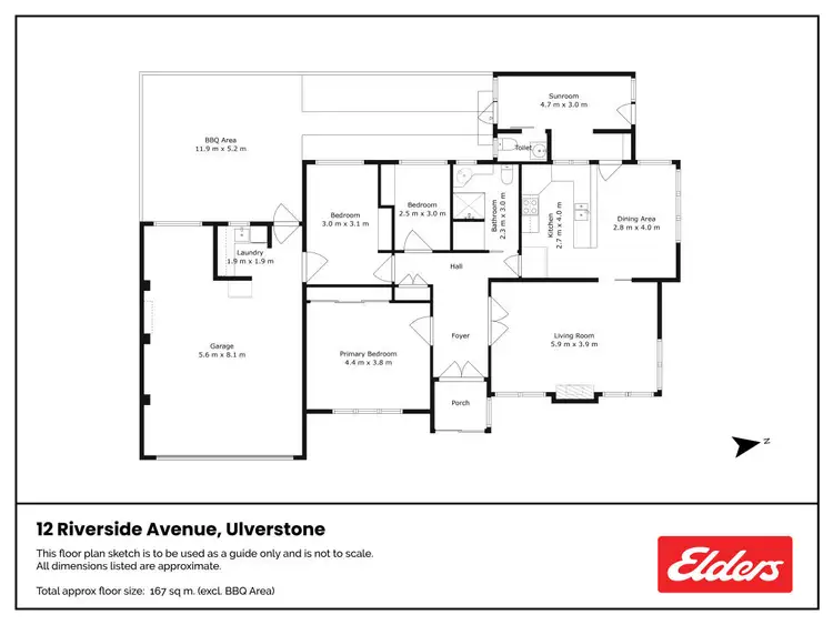 Floorplan of Homely house listing, 12 Riverside Avenue, Ulverstone TAS 7315