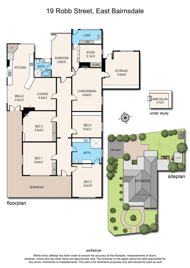 Floorplan of Homely house listing, 19 Robb Street, East Bairnsdale VIC 3875
