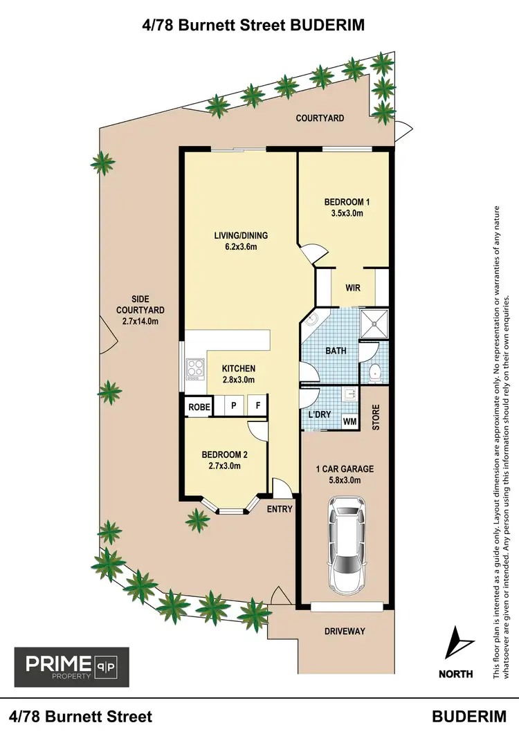 Floorplan of Homely unit listing, 4/78 Burnett Street, Buderim QLD 4556