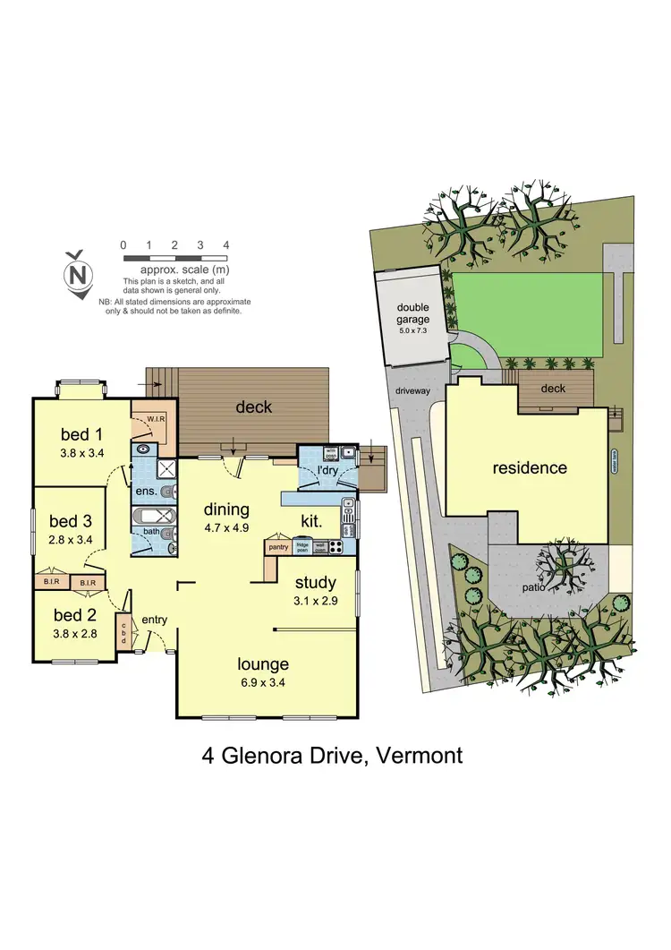 Floorplan of Homely house listing, 4 Glenora Drive, Vermont VIC 3133