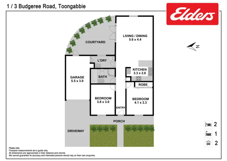 Floorplan of Homely villa listing, 1/3 Budgeree Road, Toongabbie NSW 2146