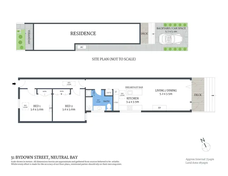 Floorplan of Homely semi-detached listing, 31 Bydown Street, Neutral Bay NSW 2089