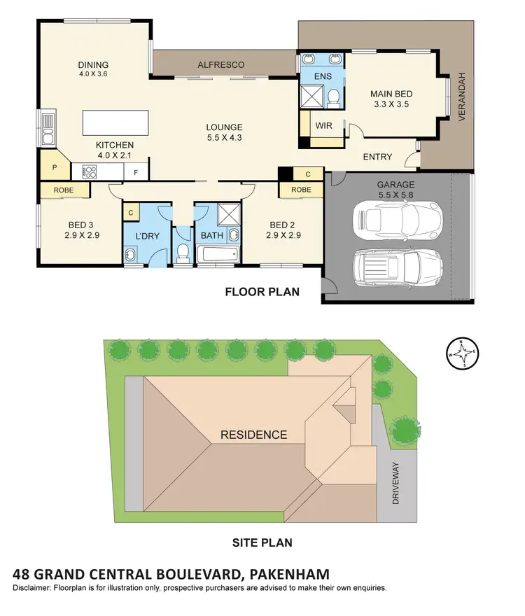 Floorplan of Homely house listing, 48 Grand Central Boulevard, Pakenham VIC 3810