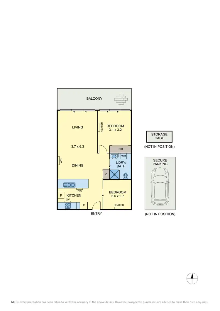 Floorplan of Homely apartment listing, 203/388 Keilor Road, Niddrie VIC 3042