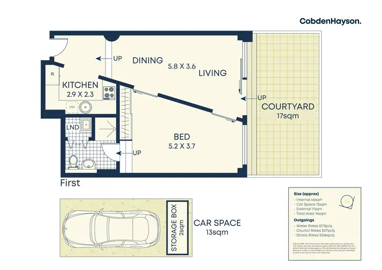 Floorplan of Homely apartment listing, P115/22 Colgate Avenue, Balmain NSW 2041