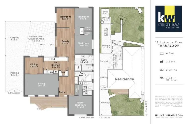 Floorplan of Homely house listing, 11 Latrobe Crescent, Traralgon VIC 3844