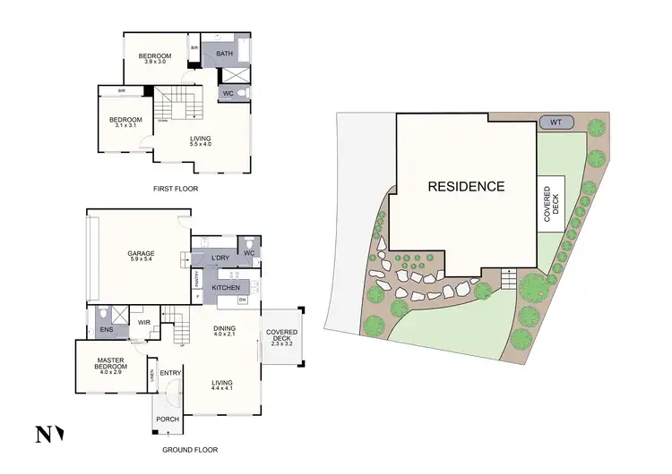 Floorplan of Homely townhouse listing, 1/23 Bonnie View Road, Croydon North VIC 3136