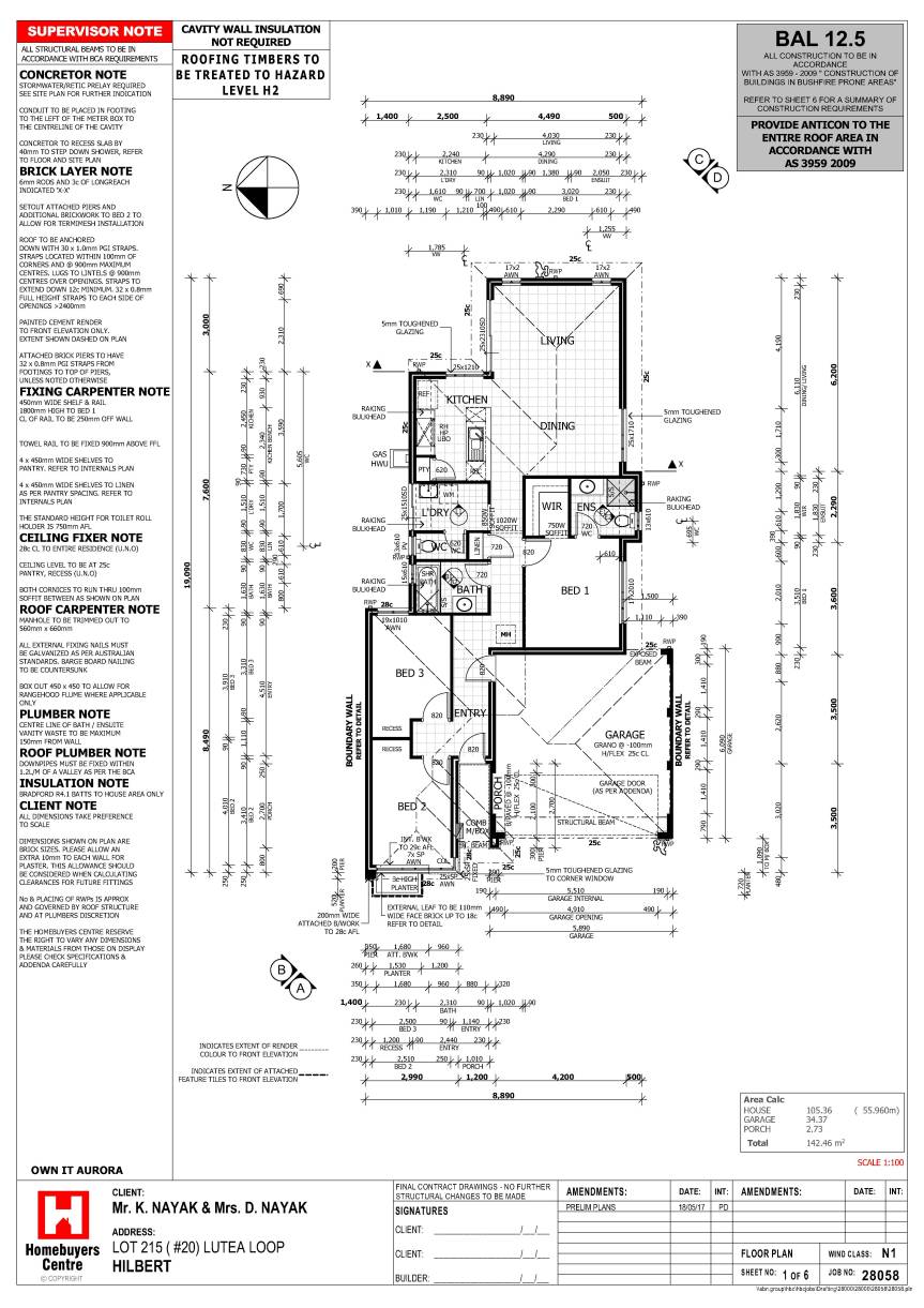 Floorplan of Homely house listing, 20 Lutea Loop, Hilbert WA 6112