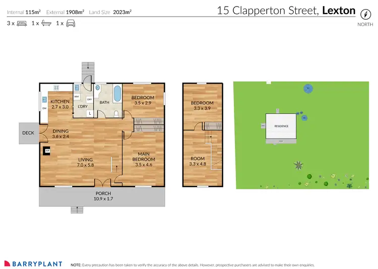 Floorplan of Homely house listing, 15 Clapperton Street, Lexton VIC 3352