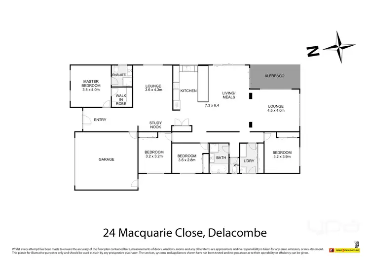 Floorplan of Homely house listing, 24 Macquarie Close, Delacombe VIC 3356