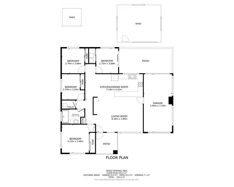 Floorplan of Homely house listing, 31 Kambara Street, White Rock QLD 4868