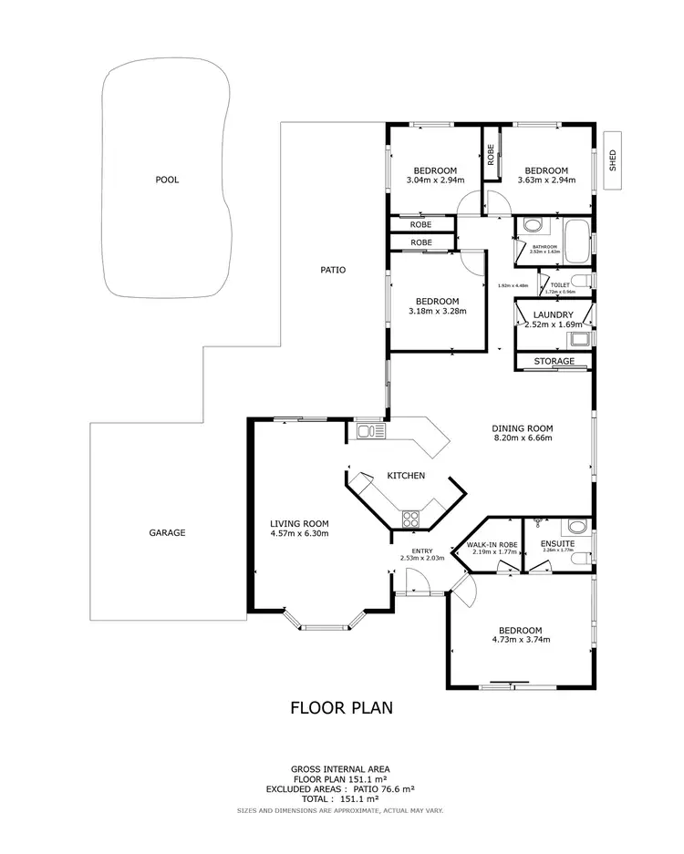 Floorplan of Homely house listing, 26 Bourke Close, Mount Sheridan QLD 4868
