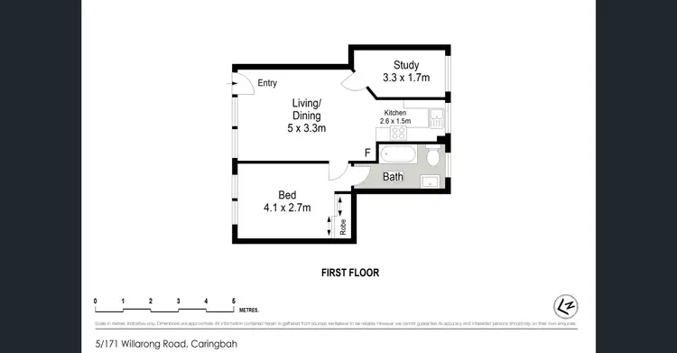 Floorplan of Homely unit listing, 5/171 Willarong Road, Caringbah NSW 2229