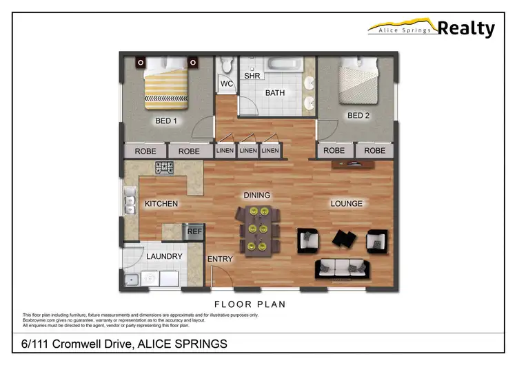 Floorplan of Homely unit listing, 6/111 Cromwell Drive, Desert Springs NT 870