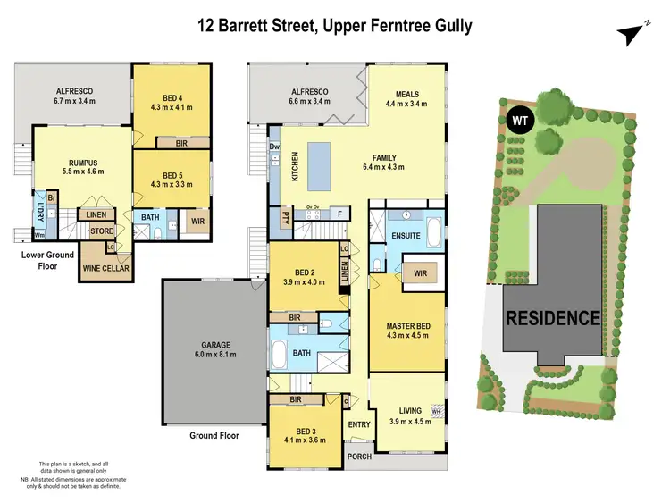 Floorplan of Homely house listing, 12 Barrett Street, Upper Ferntree Gully VIC 3156