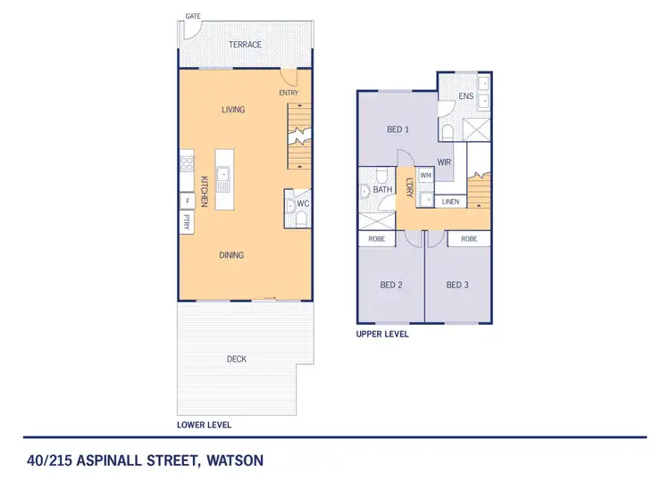 Floorplan of Homely townhouse listing, 40/215 Aspinall Street, Watson ACT 2602