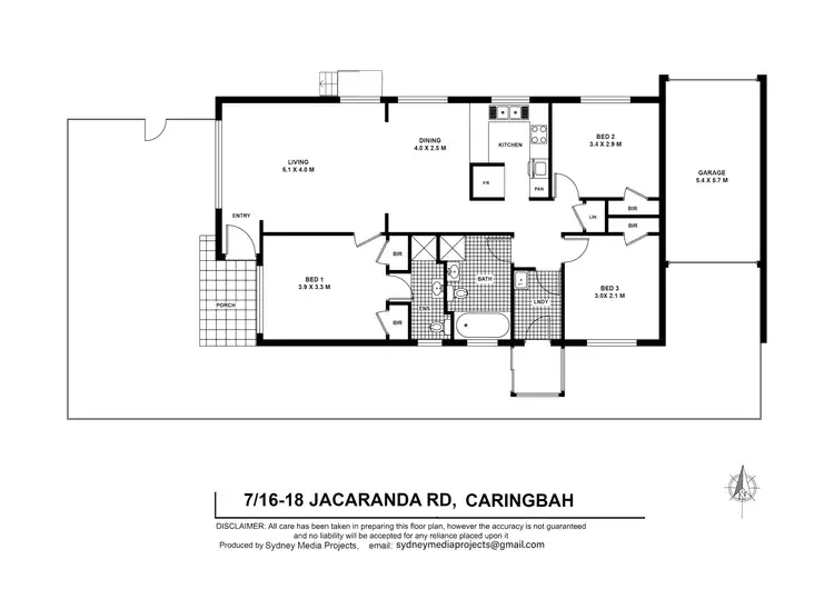 Floorplan of Homely villa listing, 7/16-18 Jacaranda Road, Caringbah NSW 2229