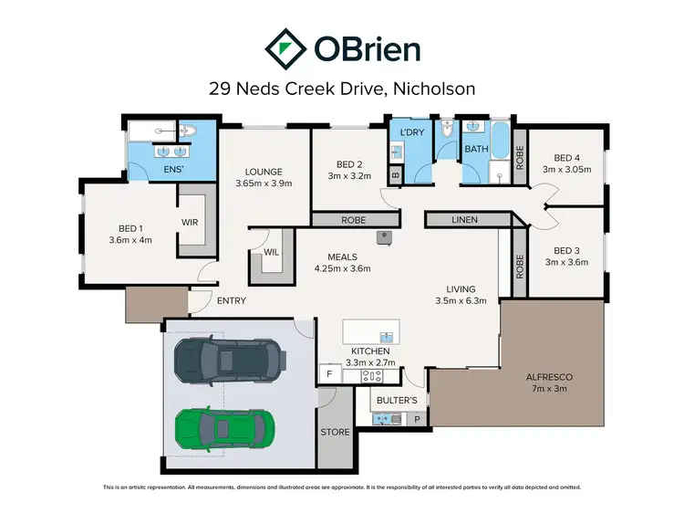 Floorplan of Homely house listing, 29 Neds Creek Drive, Nicholson VIC 3882