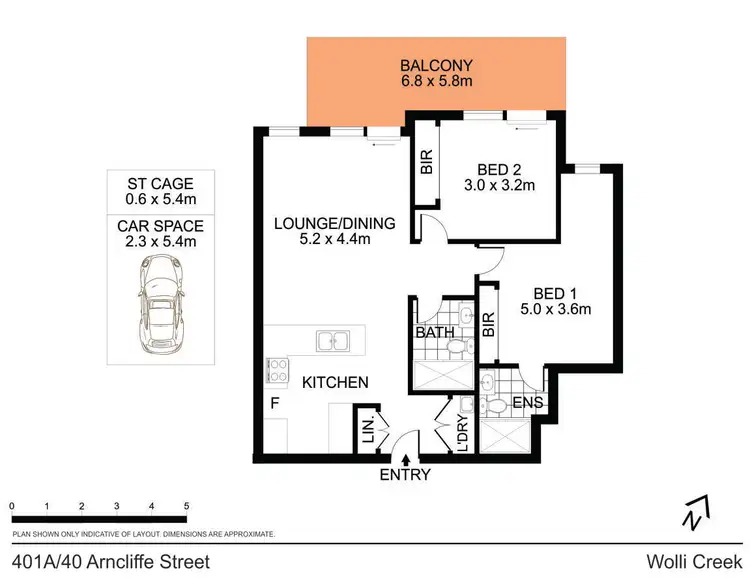 Floorplan of Homely apartment listing, 401a/40 Arncliffe Street, Wolli Creek NSW 2205