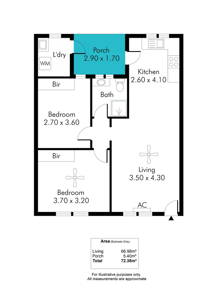 Floorplan of Homely unit listing, 3/12 Old Beach Road, Brighton SA 5048