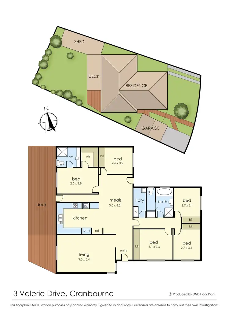Floorplan of Homely house listing, 3 Valerie Drive, Cranbourne VIC 3977