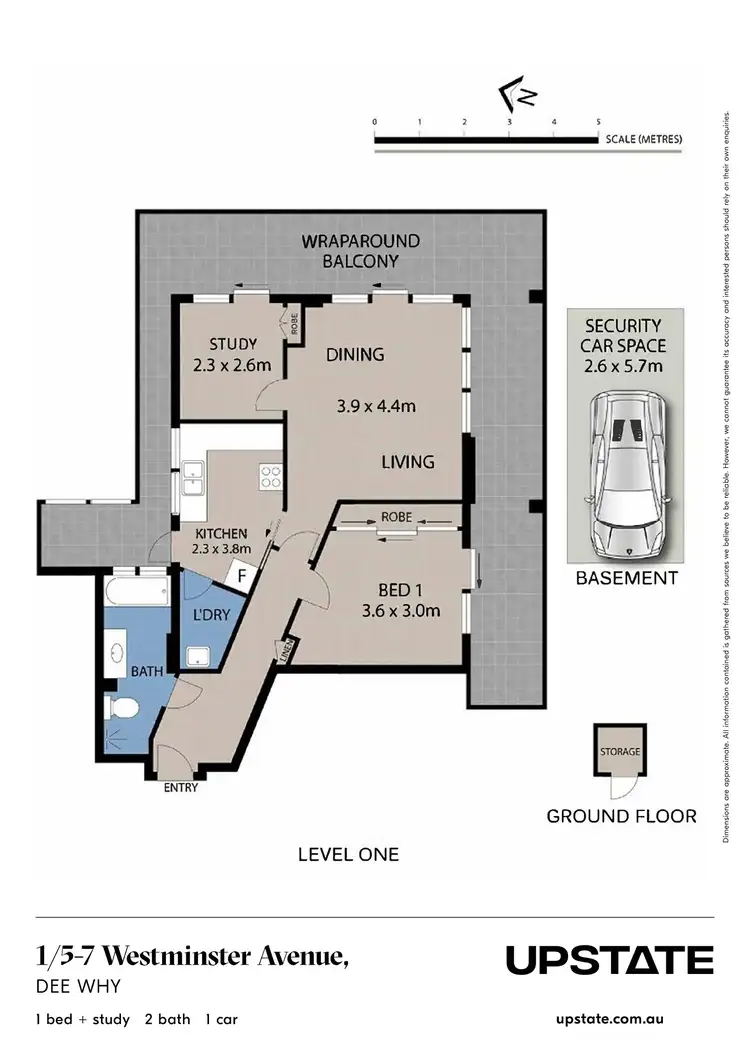 Floorplan of Homely apartment listing, 1/5-7 Westminster Avenue, Dee Why NSW 2099