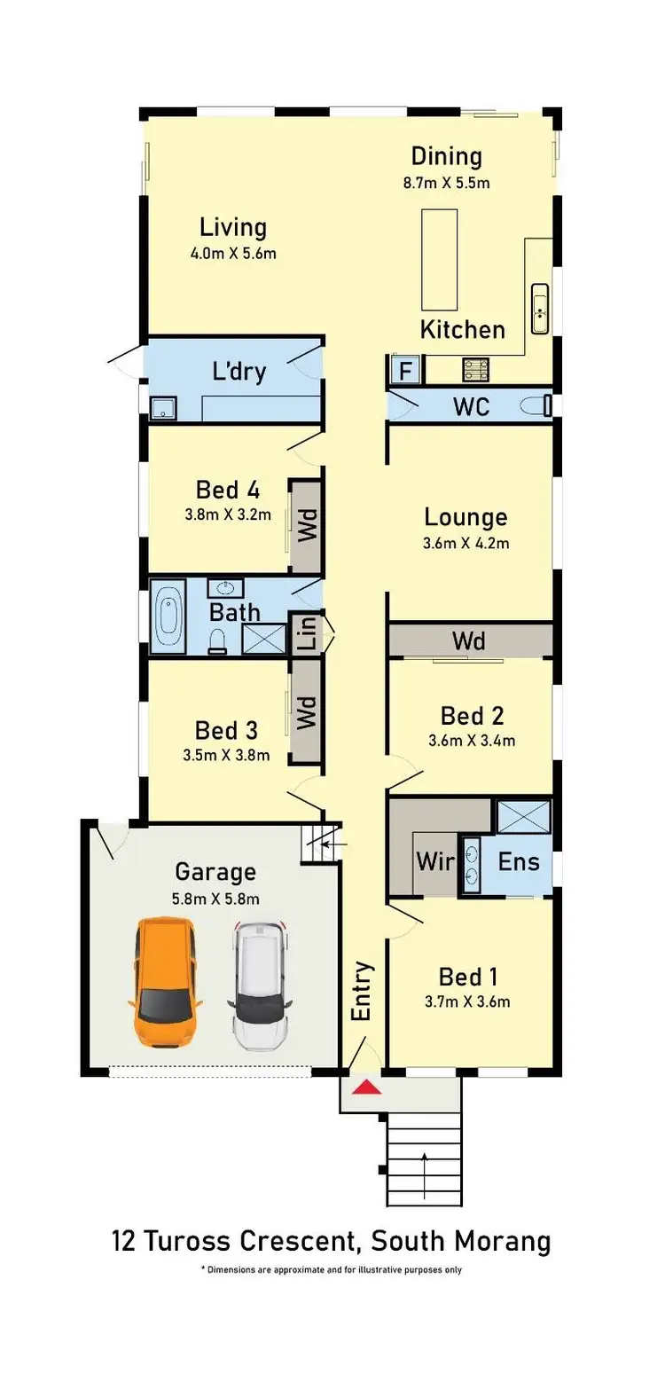 Floorplan of Homely house listing, 12 Tuross Crescent, South Morang VIC 3752