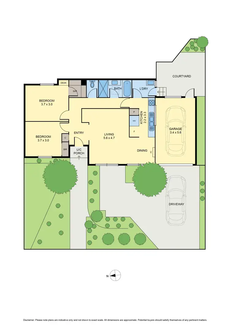 Floorplan of Homely unit listing, 1/66 Springhall Parade, Pascoe Vale South VIC 3044